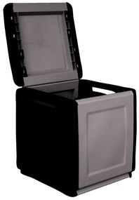 ARTPLAST Plastový úložný box Linea Cube 1dílná - šedočierny