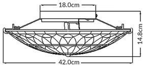 Elstead QZ-WEST-END-F - Stropné svietidlo Tiffany WEST 2xE27/75W/230V