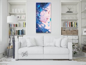 Gario Diamantové maľovanie Motýlia žena Rozmery: 40 x 80 cm, Rámovanie: S vnútorným rámom, Diamanty: Okrúhle