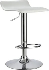 Barová stolička Andrea, biela ekokoža%