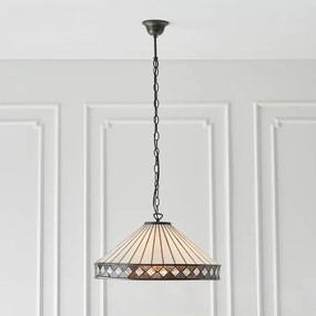 Endon 64147 - Závesný luster na reťazi Tiffany FARGO 1xE27/60W/230V priemer 50 cm