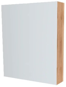 Mereo, Mereo Kúpeľňová zrkadlová skrinka 60 cm, galerka, 1x dvierka ľavá, Multidecor, Dub Riviera mountain, MER-CN798G61DMON