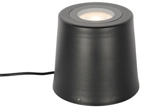 Moderné záhradné bodové svetlo čierne okrúhle IP65 AR111 - Lennard