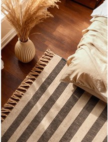 Čierny/krémovobiely obojstranný/ručne tkaný jutový koberec 200x300 cm Playa – Hanse Home