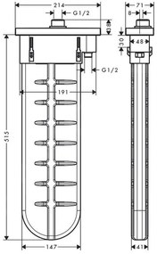 Hansgrohe Vivenis, batéria na okraj vane, 4-otvorová inštalácia, sBox, biela matná, HAN-75444700