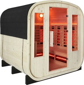 BPS-koupelny Záhradná kombinovaná sudová sauna 2v1 HYD-4767 - Infrasauna + fínska sauna 200x200, 4-6 osôb