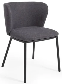 Tmavosivá jedálenská stolička Ciselia – Kave Home