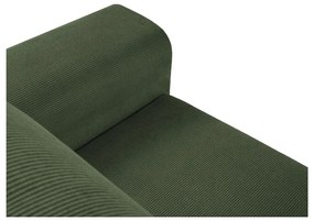 Zelená menčestrová rozkladacia/s úložným priestorom rohová pohovka (ľavý roh/s leňoškou) Kyoto – Cosmopolitan Design