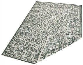 NORTHRUGS - Hanse Home koberce Kusový koberec Twin-Wendeteppiche 103115 grün creme – na von aj na doma - 80x350 cm