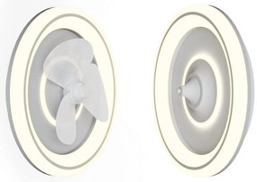 Biele LED stropné svietidlo na diaľkové ovládanie/s ventilátorom Alan – SULION