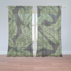 Sablio Záclony Abstrakcia listov: 2ks 150x250cm