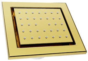 Mexen - podmietková sprchová tryska, štvorcová, 130x120 mm, zlatá, 79365-50