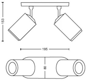 Philips - LED RGBW Stmievateľné bodové svietidlo Hue FUGATO 2xGU10/4,2W/230V čierna