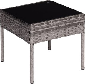 Súprava záhradného nábytku z technorattanu 2 stoličky stôl sivý MultiGarden