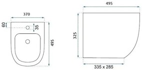 Rea, Sada závesnej WC misy REA CARLO Flat Mini Rimless + závesného Bidetu REA CARLO Mini, KPL-C2760