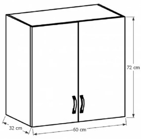 Horná kuchynská skrinka G60 Sillina (sosna andersen). Vlastná spoľahlivá doprava až k Vám domov. 1015055