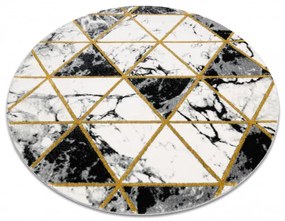 Dywany Łuszczów Kusový koberec Emerald 1020 black and gold kruh - 200x200 (priemer) kruh cm