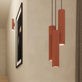 Nástenné svietidlo Lagos, 1x oranžové kovové tienidlo