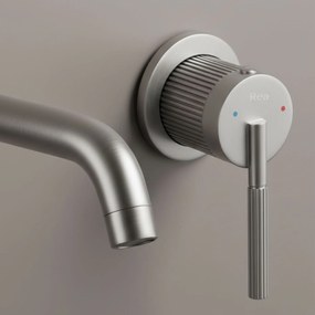 Rea Argon, umývadlová batéria pod omietku + montážny systém BOX, brúsená oceľ, REA-B3912