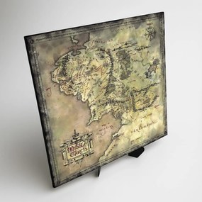 DUBLEZ | Drevený obraz - Mapa Stredozeme