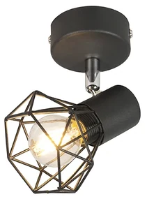 Art Deco reflektor čierny otočný a naklápací - Mosh