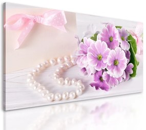 Obraz luxusné zátišie s perlami