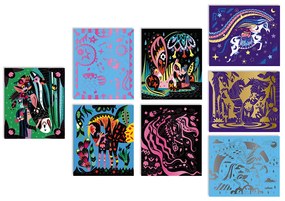 Atelier Maxi - vyškrabovacie obrázky kone a jednorožce