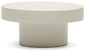 Betónový okrúhly záhradný odkladací stolík ø 66 cm Aiguablava – Kave Home