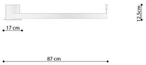 Stropné LED svietidlo Rio 78, 1x LED 50w, 3000k, b