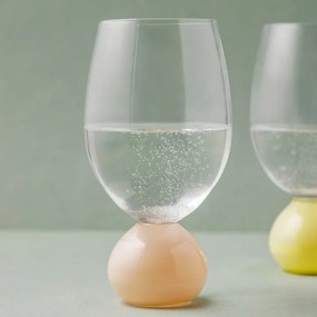 Pohár PALLORA s dekoratívnou stopkou, béžový 776137 400 ml