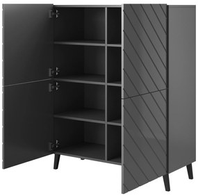 Cama Vysoká komoda Abeto - sivá