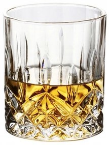 Sada šiestich sklenených pohárov Whiskey