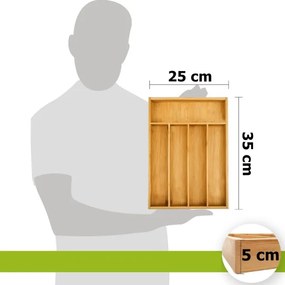 Organizér na príbory GAEL bambusový