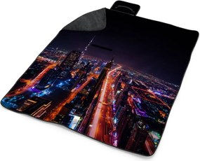 Sablio Plážová deka Rozsvietené mesto: 200x140 cm