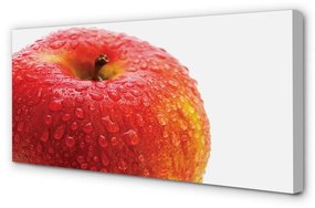 Obraz canvas Kvapôčky vody na jablko 125x50 cm