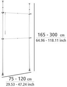 Wenko Teleskopické vešiaky Hercules Basic, biele