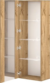 Závesná vitrína Vivien 40 cm s LED osvetlením dub Wotan