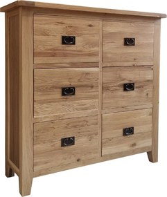 Komoda - veľký bielizník so 6 zásuvkami 120x40x120 cm