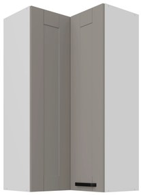 Horná rohová kuchynská skrinka Lucid 60x60 GN-108 2F (90°) (korpus: biela + front: mdf claygrey). Vlastná spoľahlivá doprava až k Vám domov. 1134675