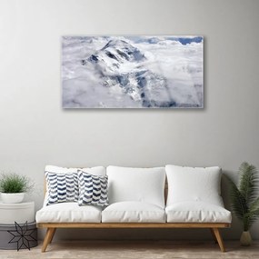 Obraz na akrylátovom skle Hora hmla krajina 100x50 cm