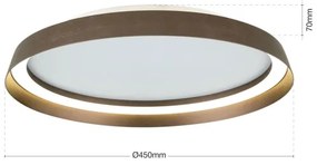 Orion DL 7-699/45-LED Stm. svietidlo MANTA LED/38W/230V 2700/3000/4000K pr. 45 cm