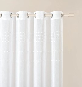 Room99 Záclona na krúžkoch Marisa Bodky Farba: Biela, Veľkosť: 140 x 250 cm