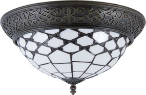 Stropné svietidlo Tiffany Roof - Ø 38 * 19 cm / E14 / Max. 2x40 Watt
