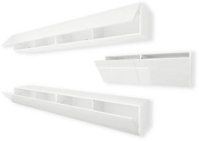 OBÝVACIA STENA ELEGANTE V BIELY LESK LED