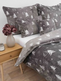 Obliečky mikroplyš Exclusive – Stromčeky sivá