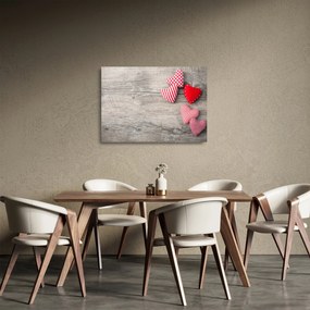 Sklenený obraz - Srdiečka (70x50 cm)