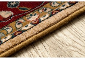 Vlnený kusový koberec Tari krémový bordó 135x200cm