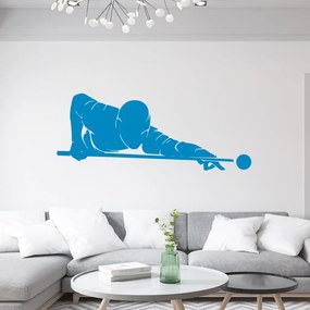 Veselá Stena Samolepka Hráč biliardu Farba: modrá, Veľkosť: 60 x 23 cm