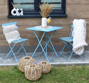 CH Modrá skladacia balkonová sada nábytku Wanda