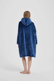 Deka s rukávmi HOODIE námornícka modrá